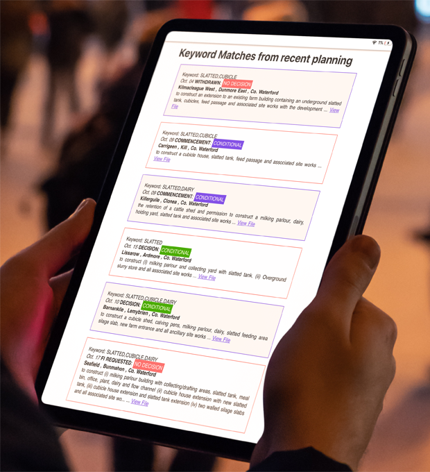 Planning Alerts & Notifications for your Irish Council